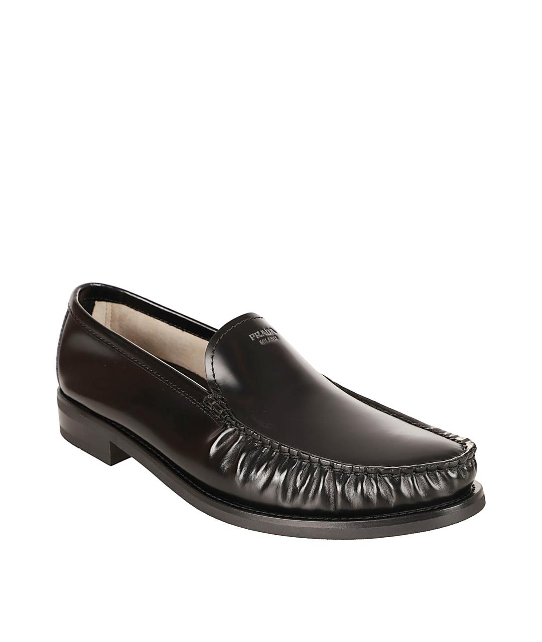 PRADA Черные кожаные лоферы, фото 2