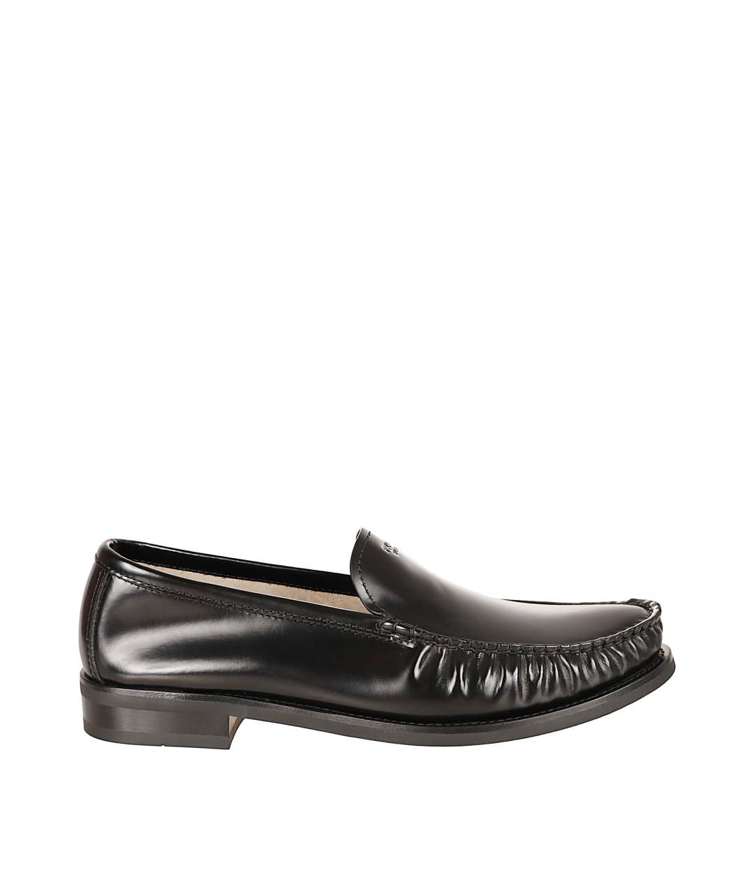 PRADA Черные кожаные лоферы, фото 1