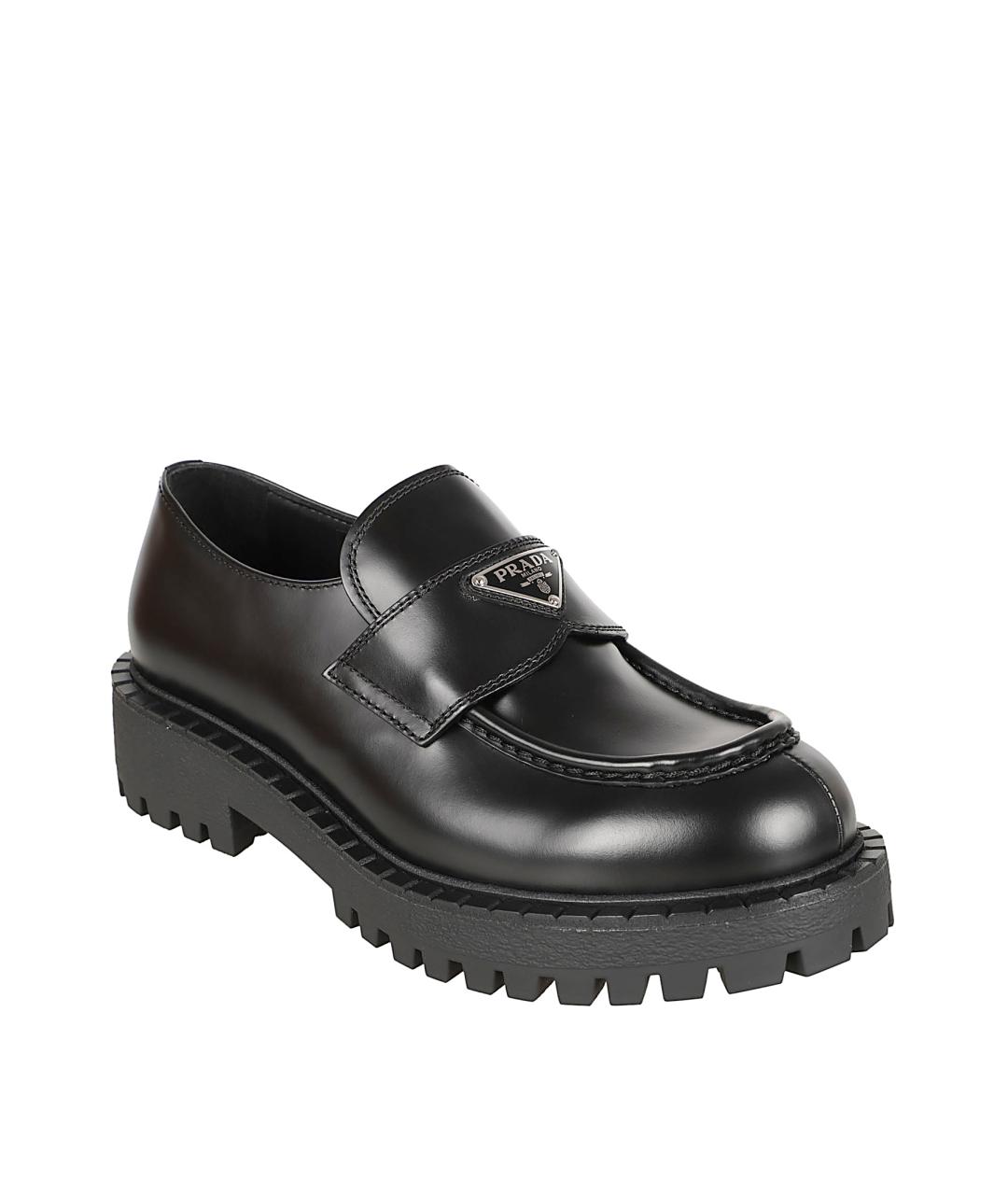 PRADA Черные кожаные лоферы, фото 2