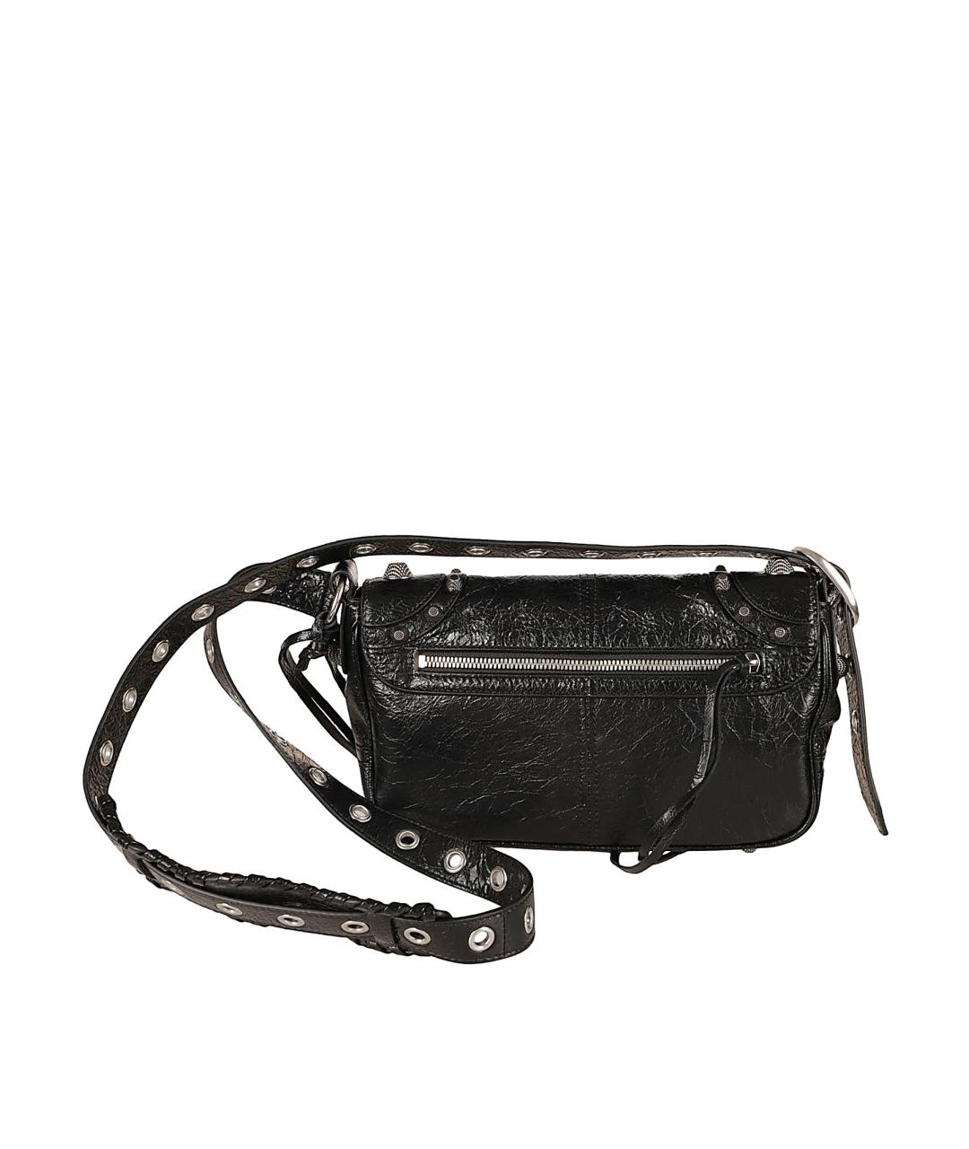BALENCIAGA Черная кожаная сумка тоут, фото 2