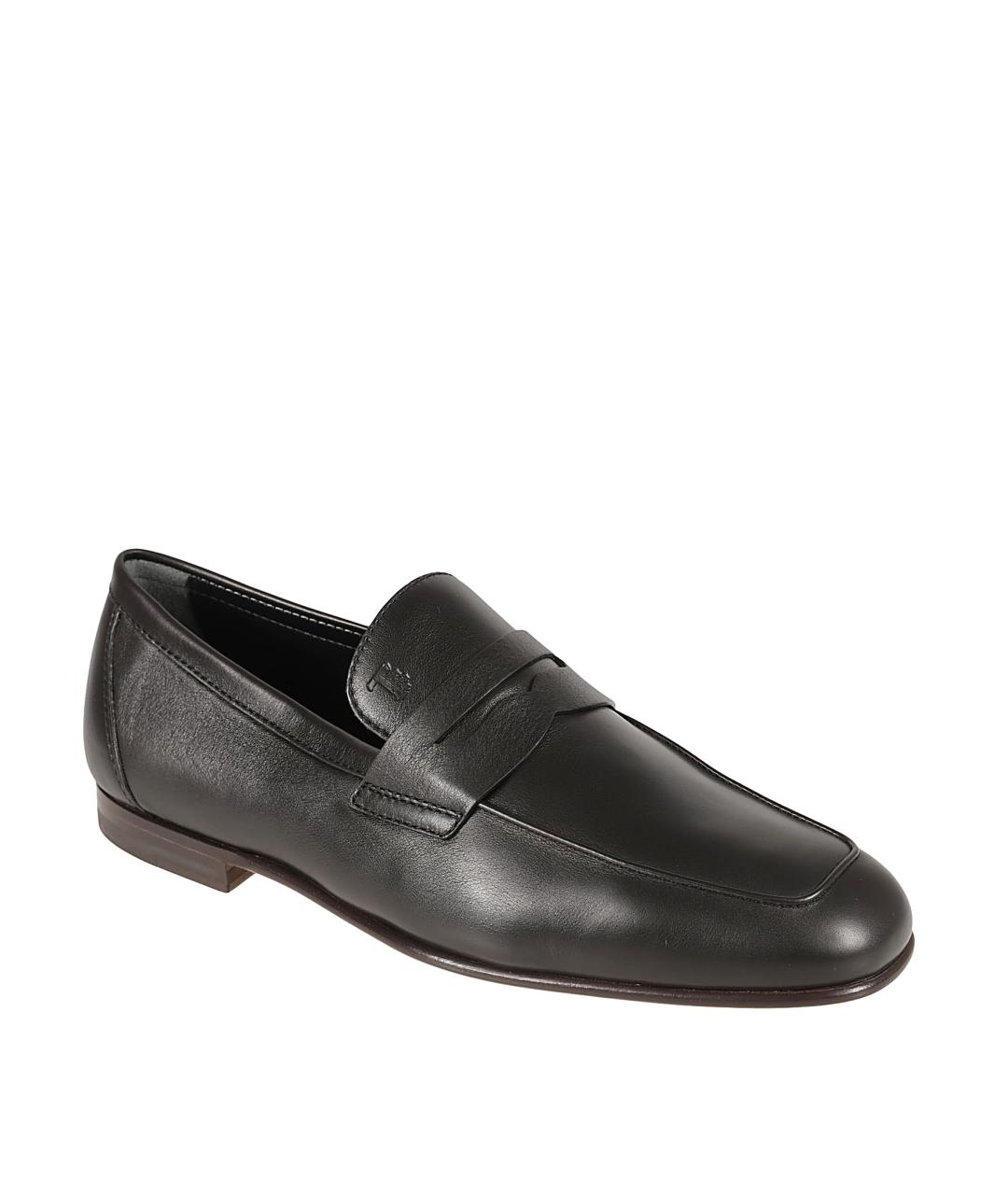 TOD'S Черные кожаные низкие ботинки, фото 2