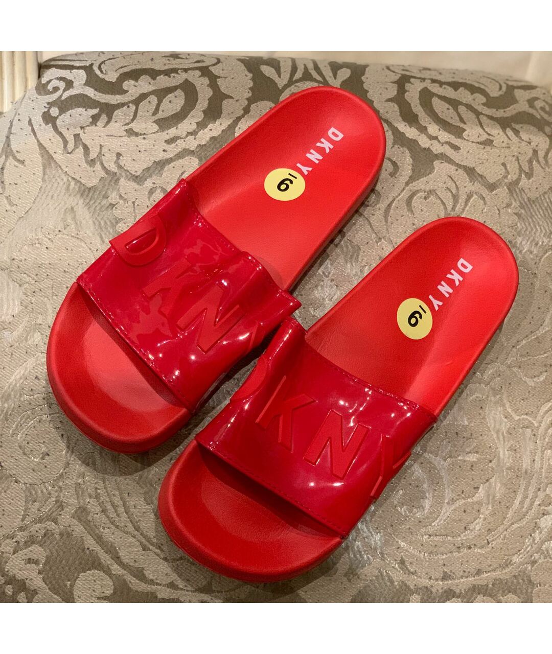 DKNY Красные резиновые сандалии, фото 2