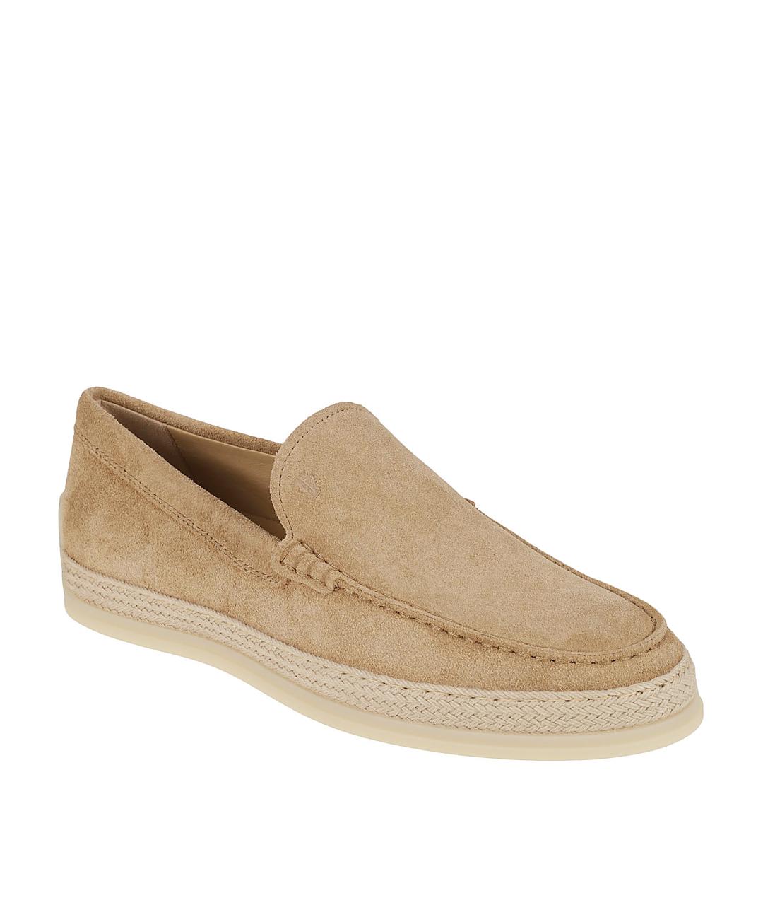TOD'S Бежевые кожаные мокасины, фото 2
