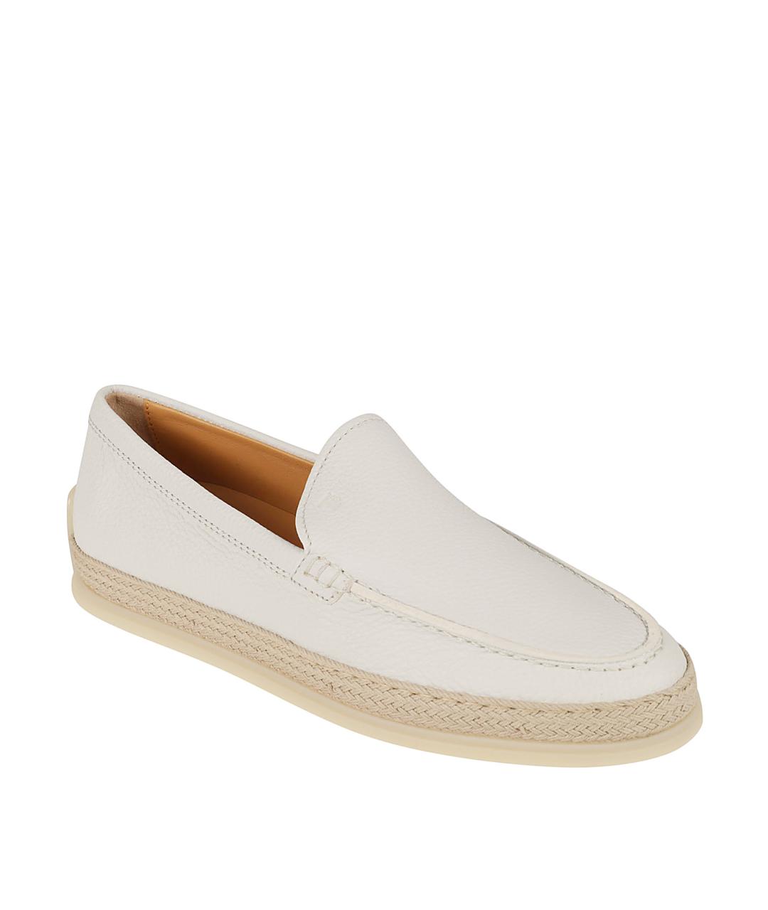 TOD'S Белые кожаные мокасины, фото 2