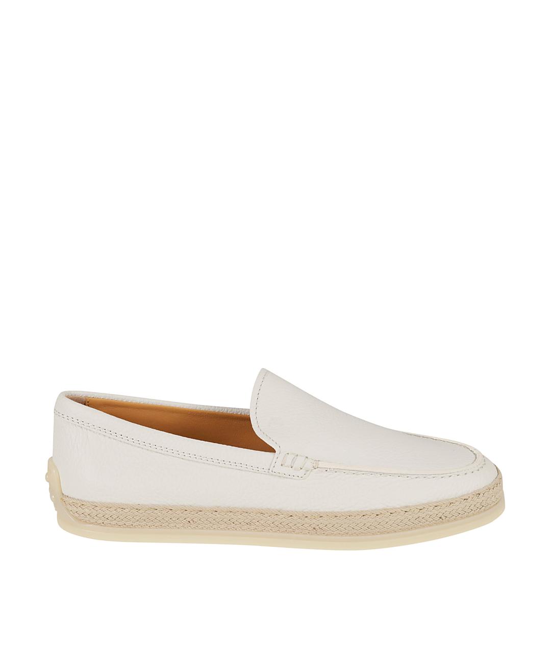 TOD'S Белые кожаные мокасины, фото 1