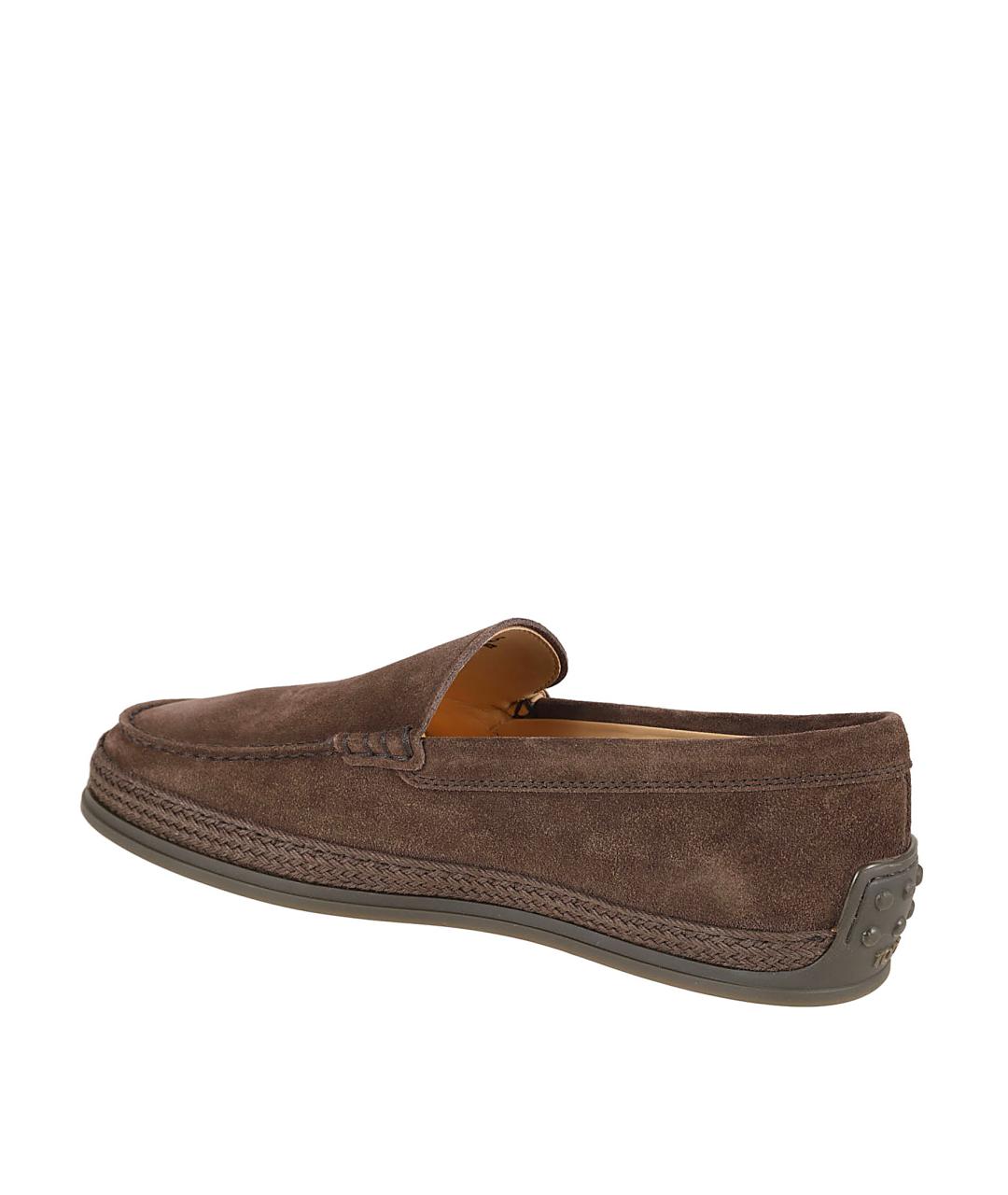 TOD'S Коричневые замшевые мокасины, фото 3
