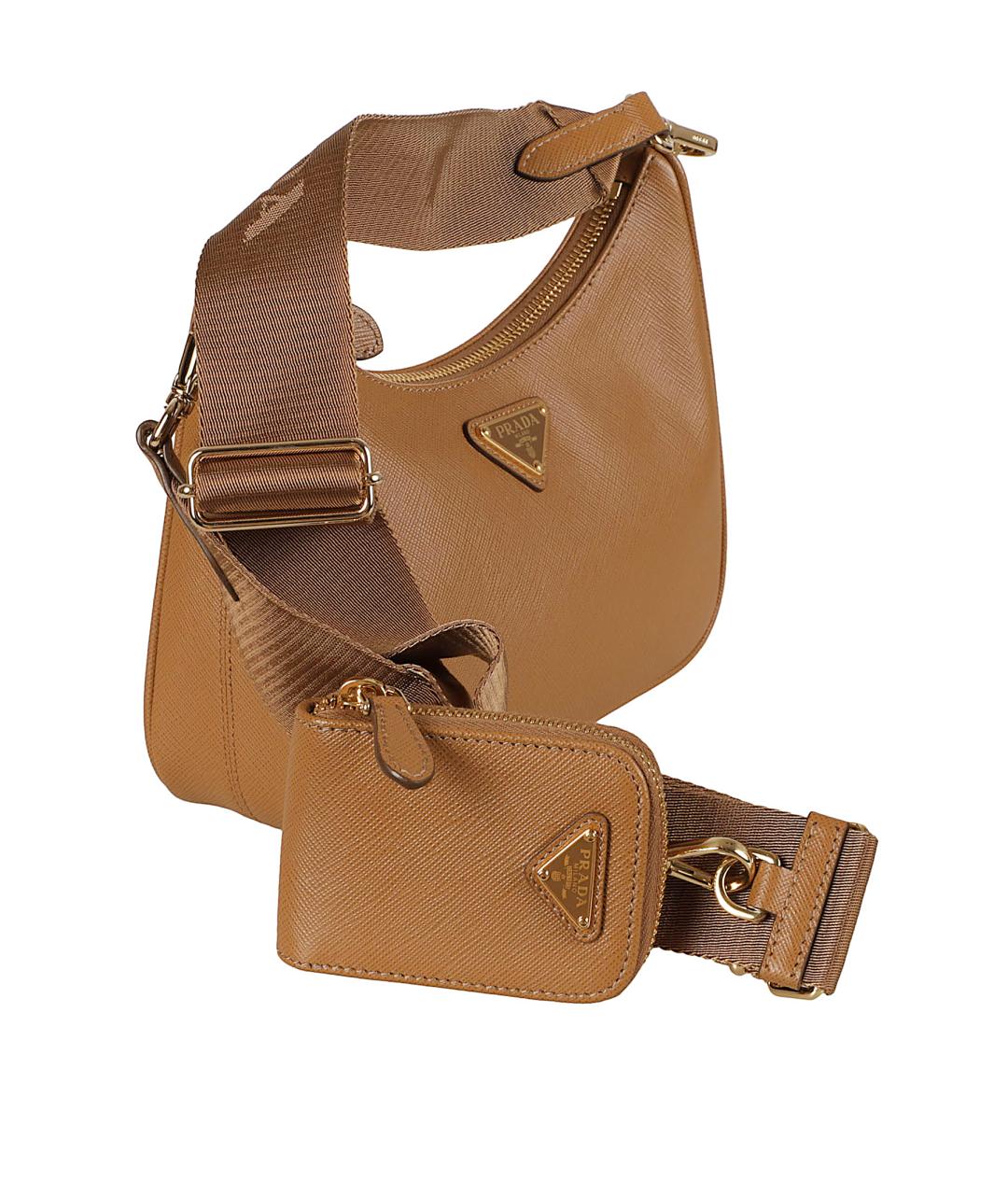 PRADA Бежевая кожаная сумка тоут, фото 3