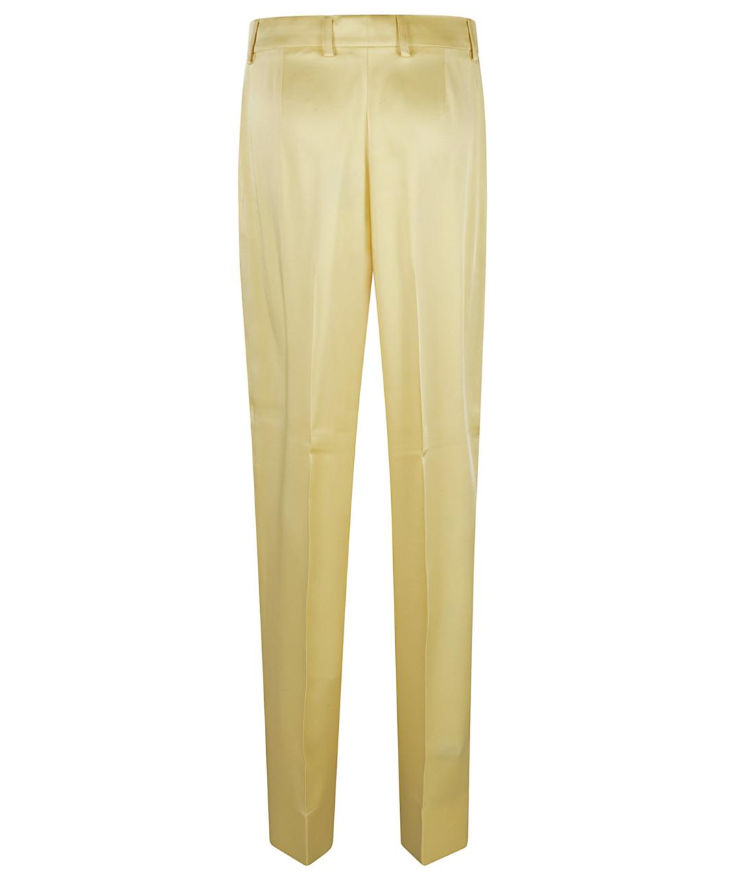 STELLA MCCARTNEY Желтые ацетатные прямые брюки, фото 2