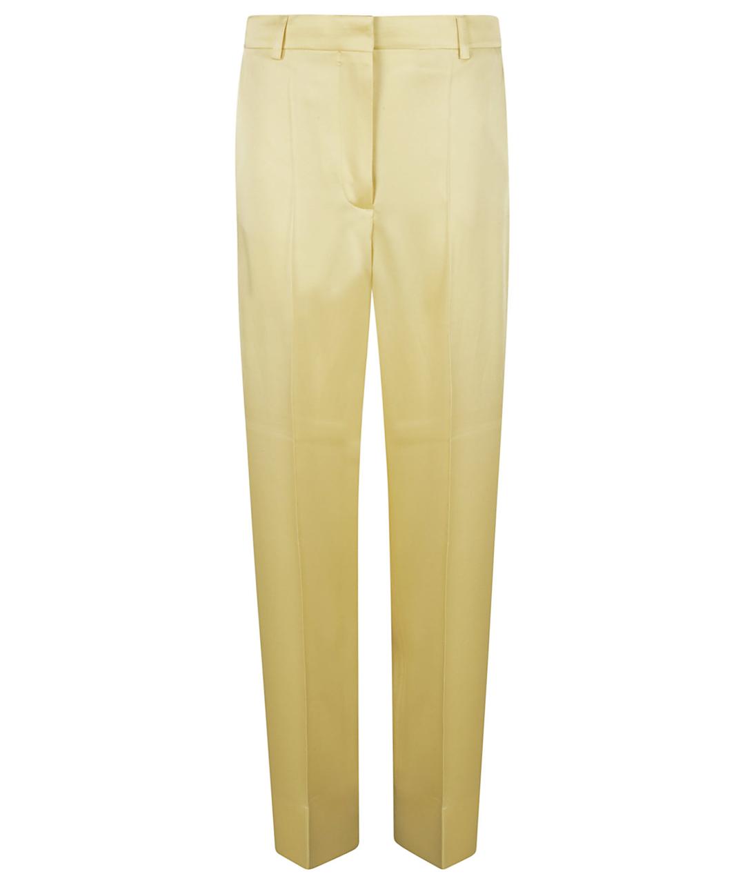 STELLA MCCARTNEY Желтые ацетатные прямые брюки, фото 1