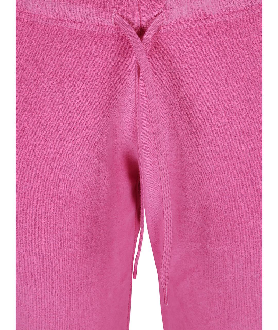 BALENCIAGA Фуксия хлопковые прямые брюки, фото 3