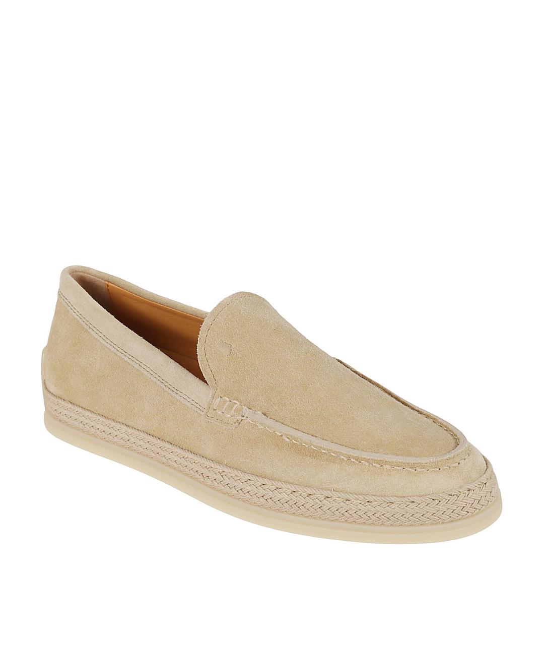TOD'S Бежевые замшевые лоферы, фото 2