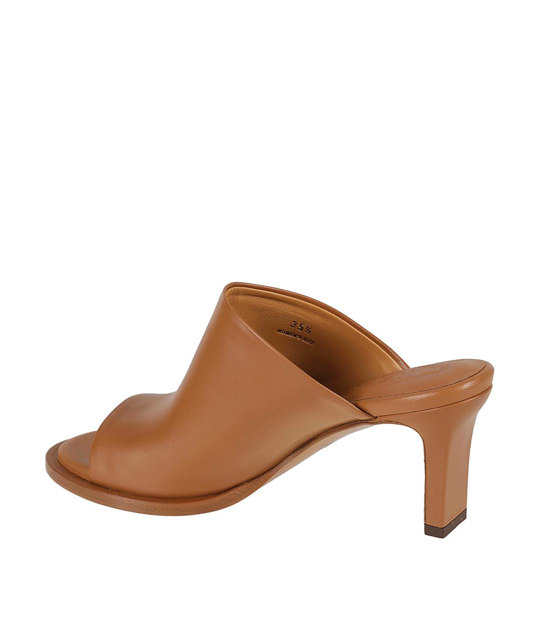 TOD'S Бежевые кожаные мюли, фото 3