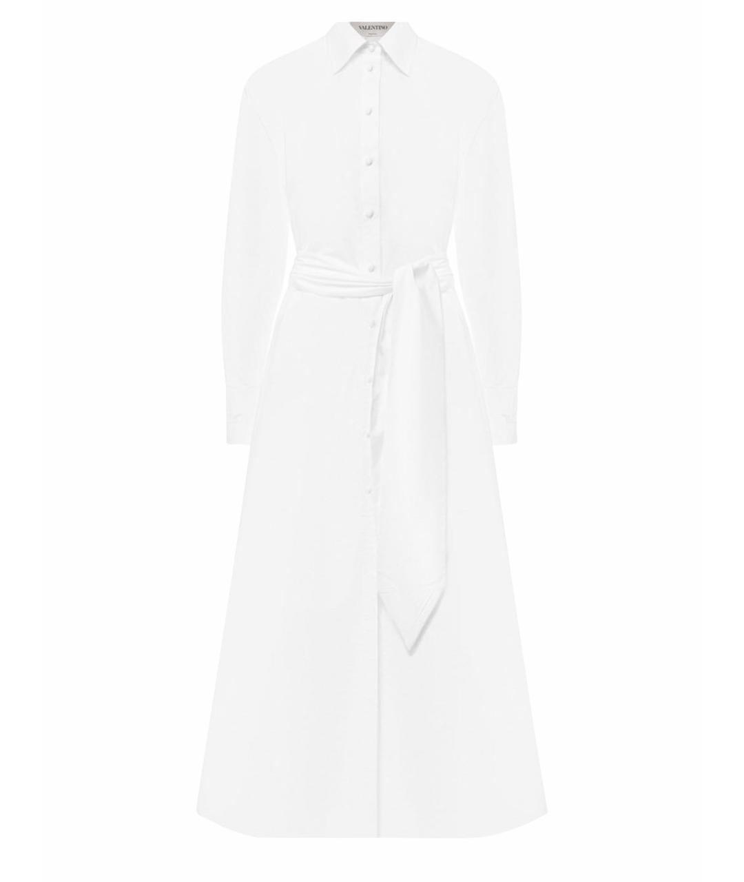 VALENTINO Белое хлопковое повседневное платье, фото 1