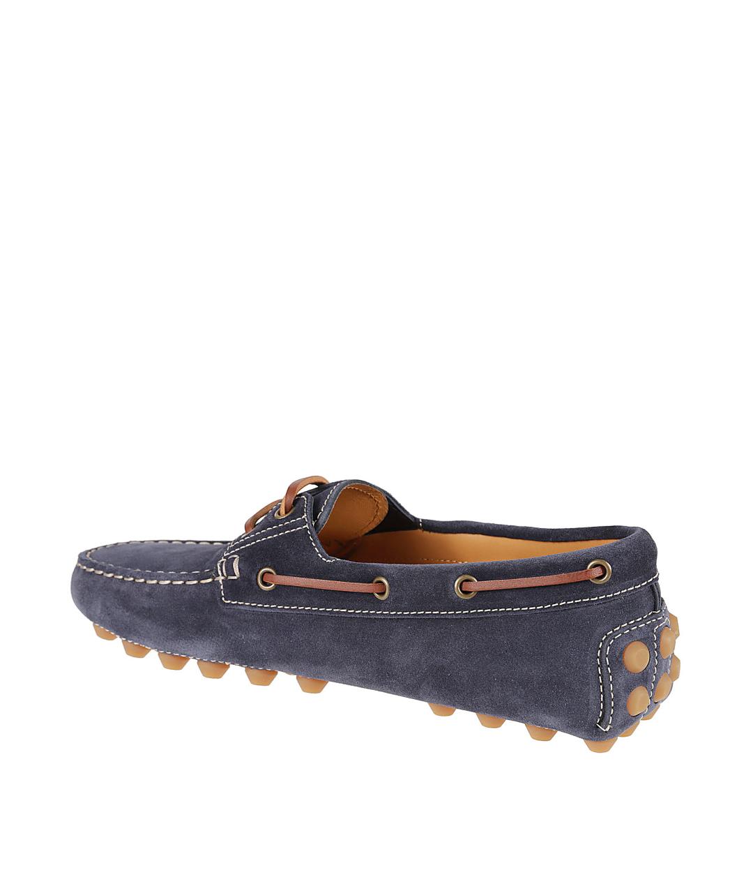 TOD'S Синие кожаные мокасины, фото 3