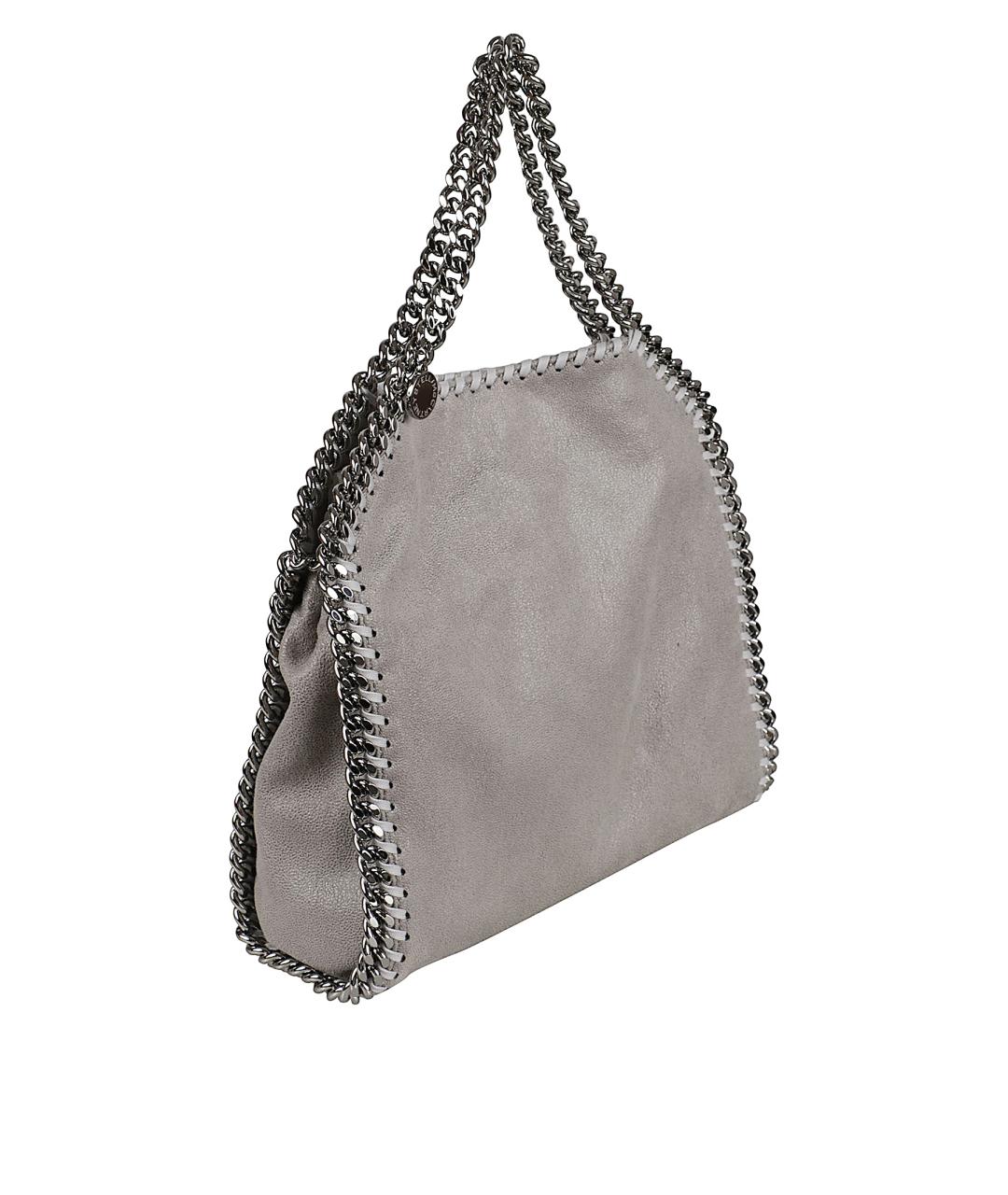 STELLA MCCARTNEY Серая синтетическая сумка с короткими ручками, фото 3
