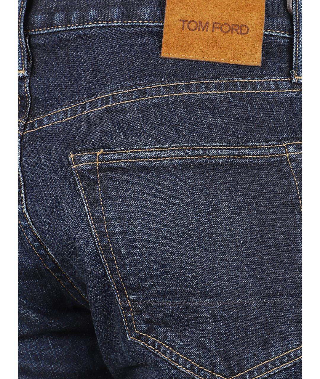 TOM FORD Синие хлопковые прямые джинсы, фото 2