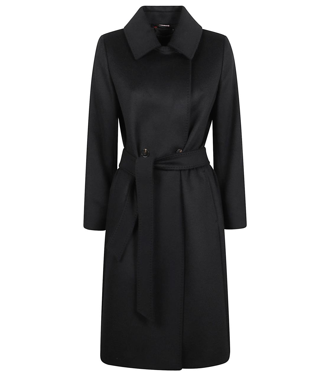 MAX MARA STUDIO Черное шерстяное пальто, фото 1