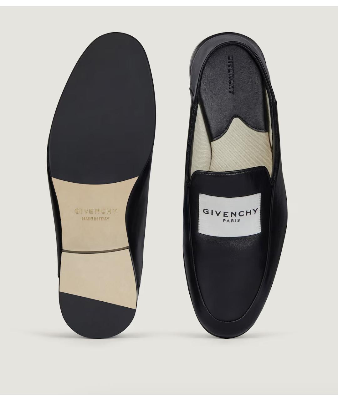 GIVENCHY Черные кожаные лоферы, фото 4