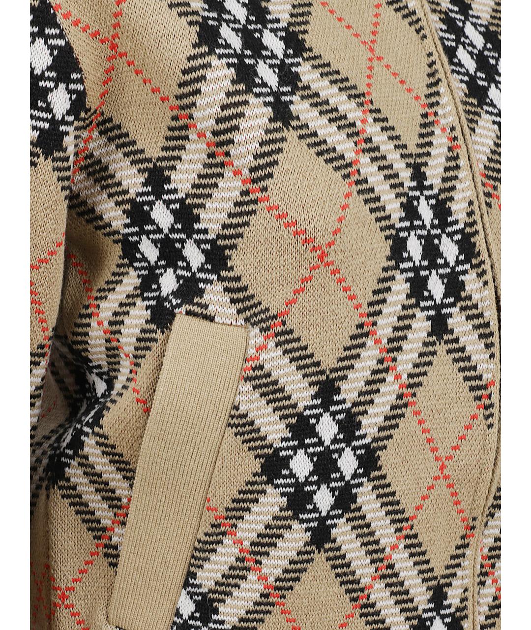 BURBERRY Бежевый шерстяной джемпер / свитер, фото 2