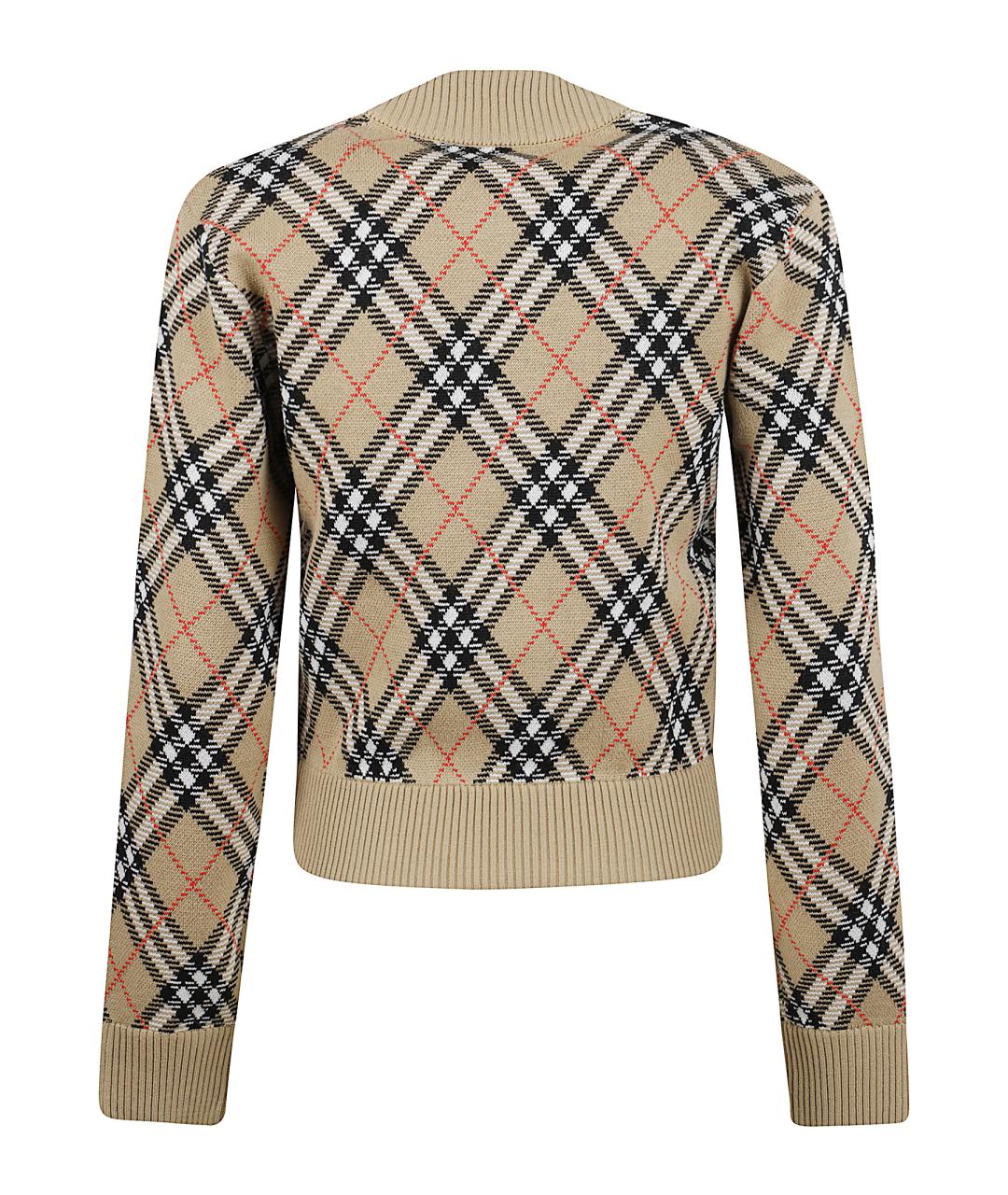 BURBERRY Бежевый шерстяной джемпер / свитер, фото 3
