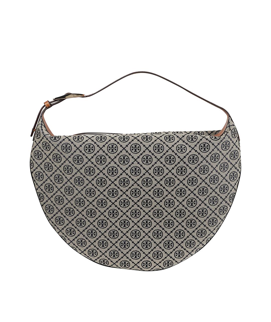 TORY BURCH Синяя хлопковая сумка с короткими ручками, фото 1