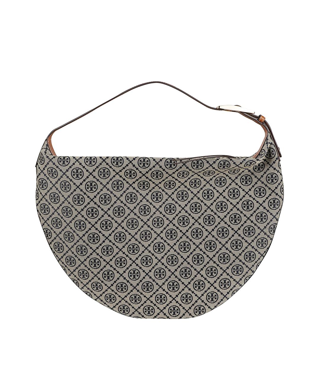 TORY BURCH Синяя хлопковая сумка с короткими ручками, фото 2