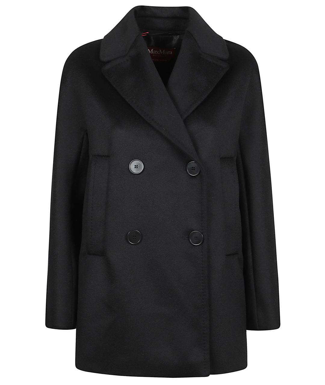 MAX MARA STUDIO Черное шерстяное пальто, фото 1