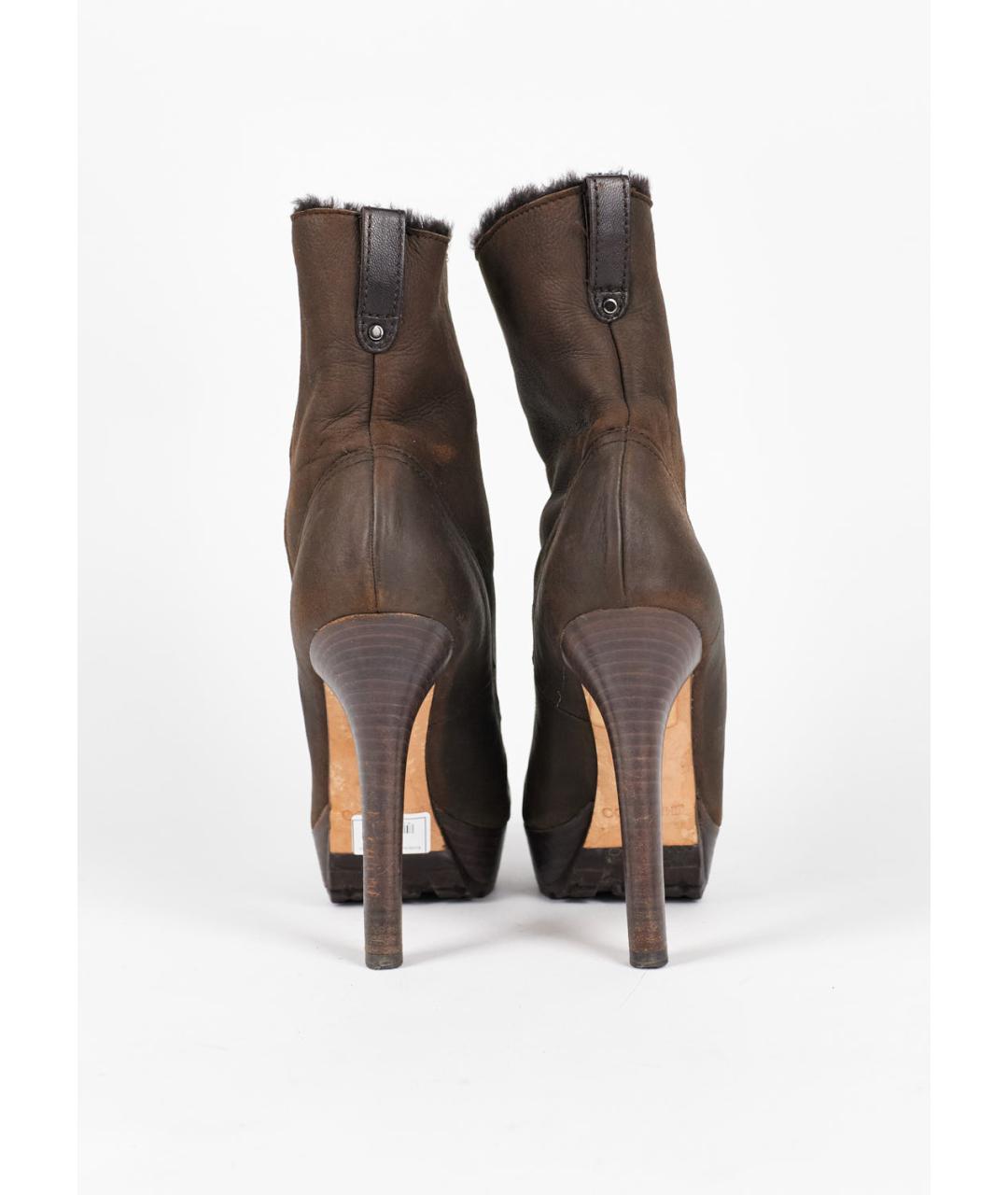 JIMMY CHOO Коричневые нубуковые ботильоны, фото 4