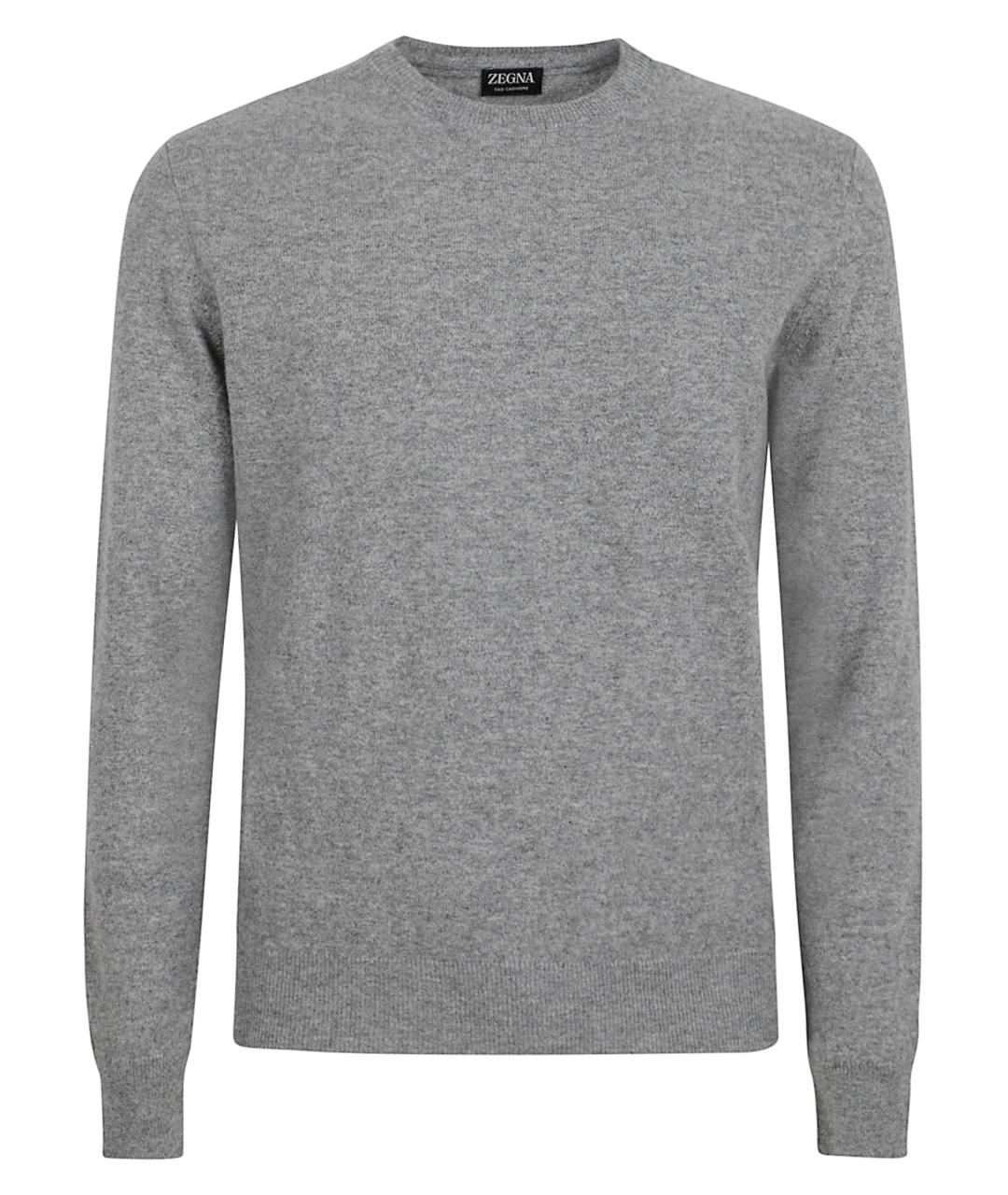 ZEGNA Серый кашемировый джемпер / свитер, фото 1