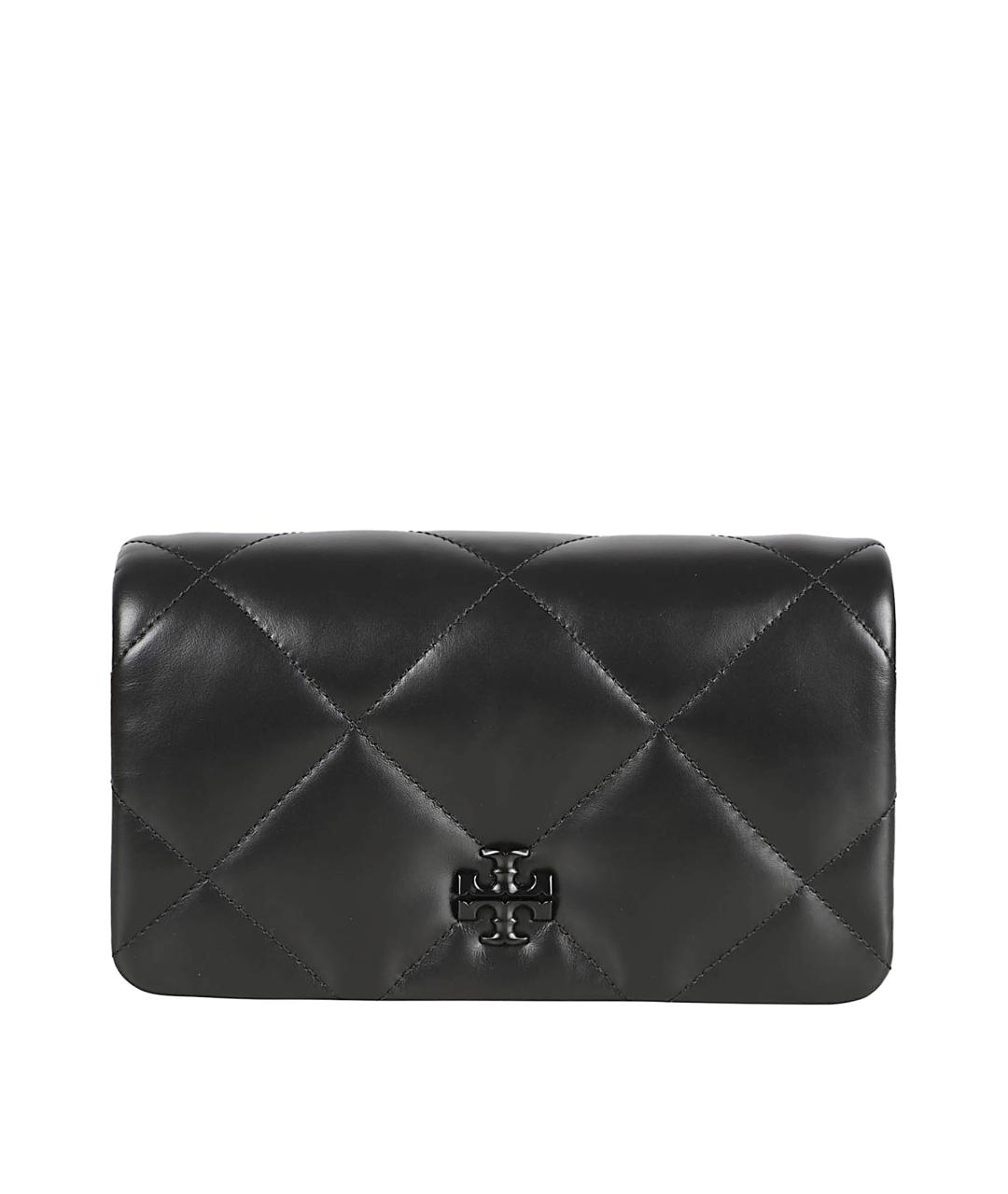TORY BURCH Черная кожаная сумка с короткими ручками, фото 1