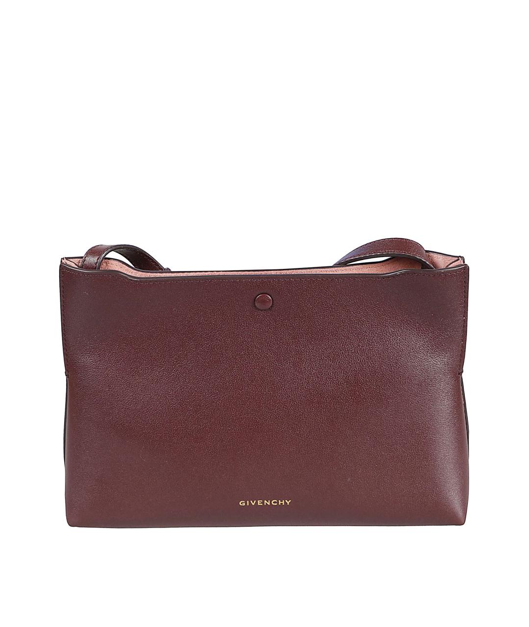 GIVENCHY Бордовая кожаная сумка через плечо, фото 1