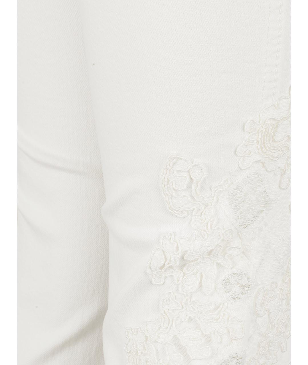 ERMANNO SCERVINO Белые хлопковые джинсы слим, фото 2