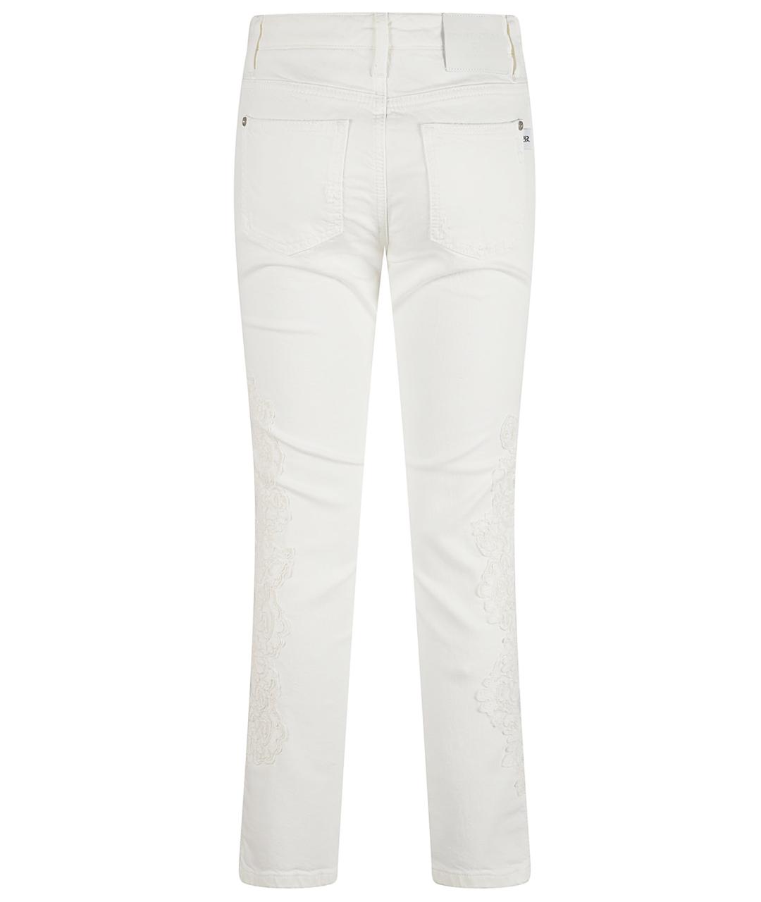 ERMANNO SCERVINO Белые хлопковые джинсы слим, фото 3