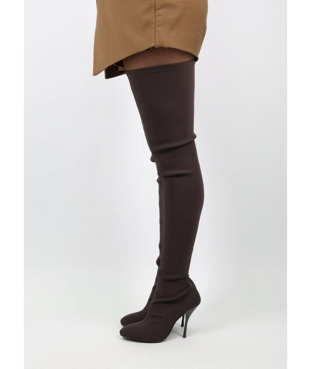 STUART WEITZMAN Серые текстильные ботфорты, фото 6