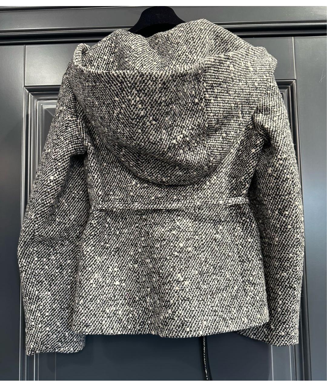 CHRISTIAN DIOR Серый шерстяной костюм с юбками, фото 3