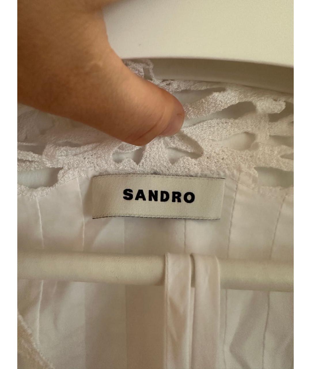 SANDRO Белое хлопковое платье, фото 4