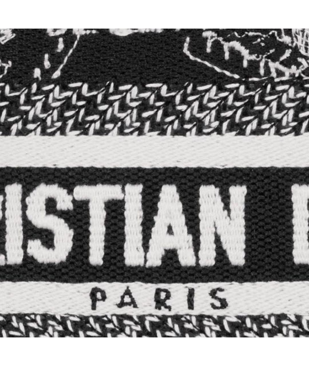 CHRISTIAN DIOR Черная тканевая сумка с короткими ручками, фото 4