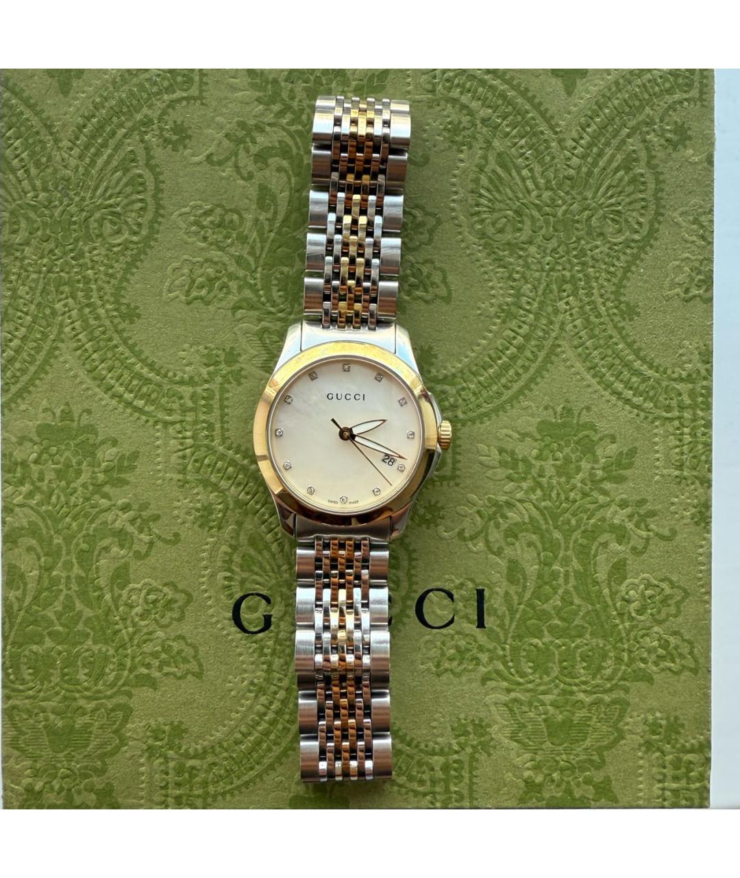GUCCI Позолоченные часы, фото 6