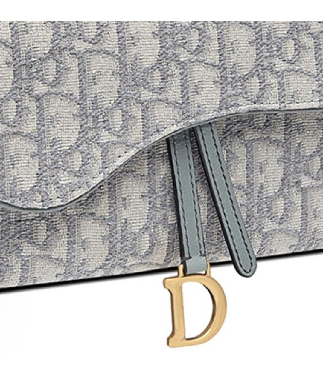 CHRISTIAN DIOR Серая тканевая сумка через плечо, фото 2