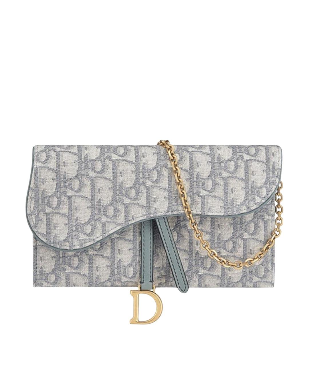CHRISTIAN DIOR Серая тканевая сумка через плечо, фото 1