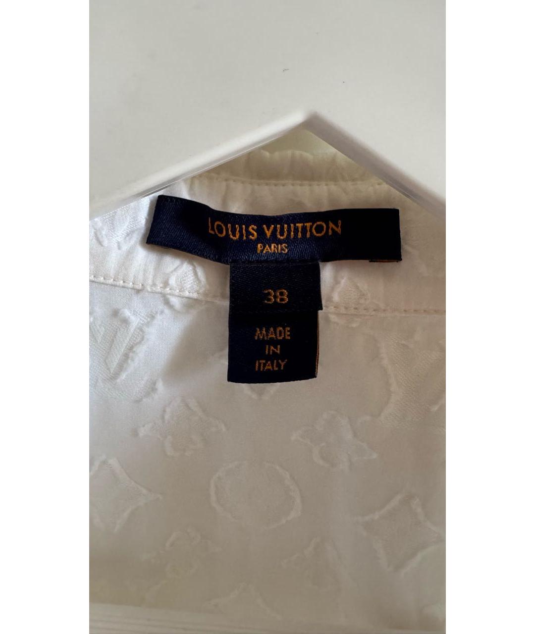 LOUIS VUITTON Белая хлопковая блузы, фото 5
