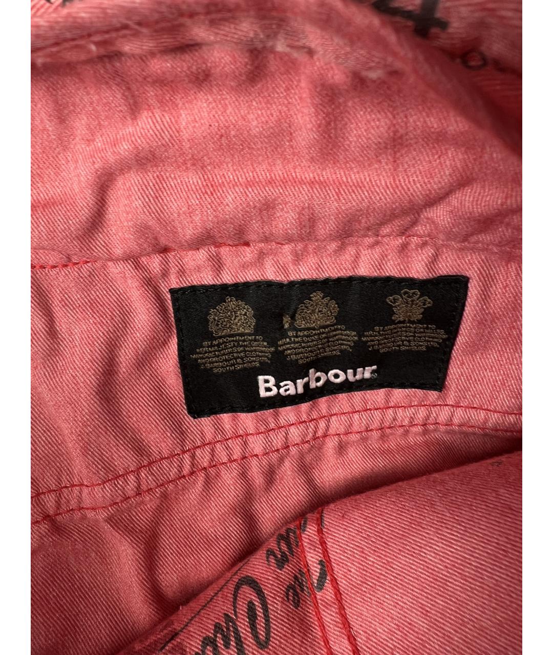 BARBOUR Красные хлопковые брюки чинос, фото 4