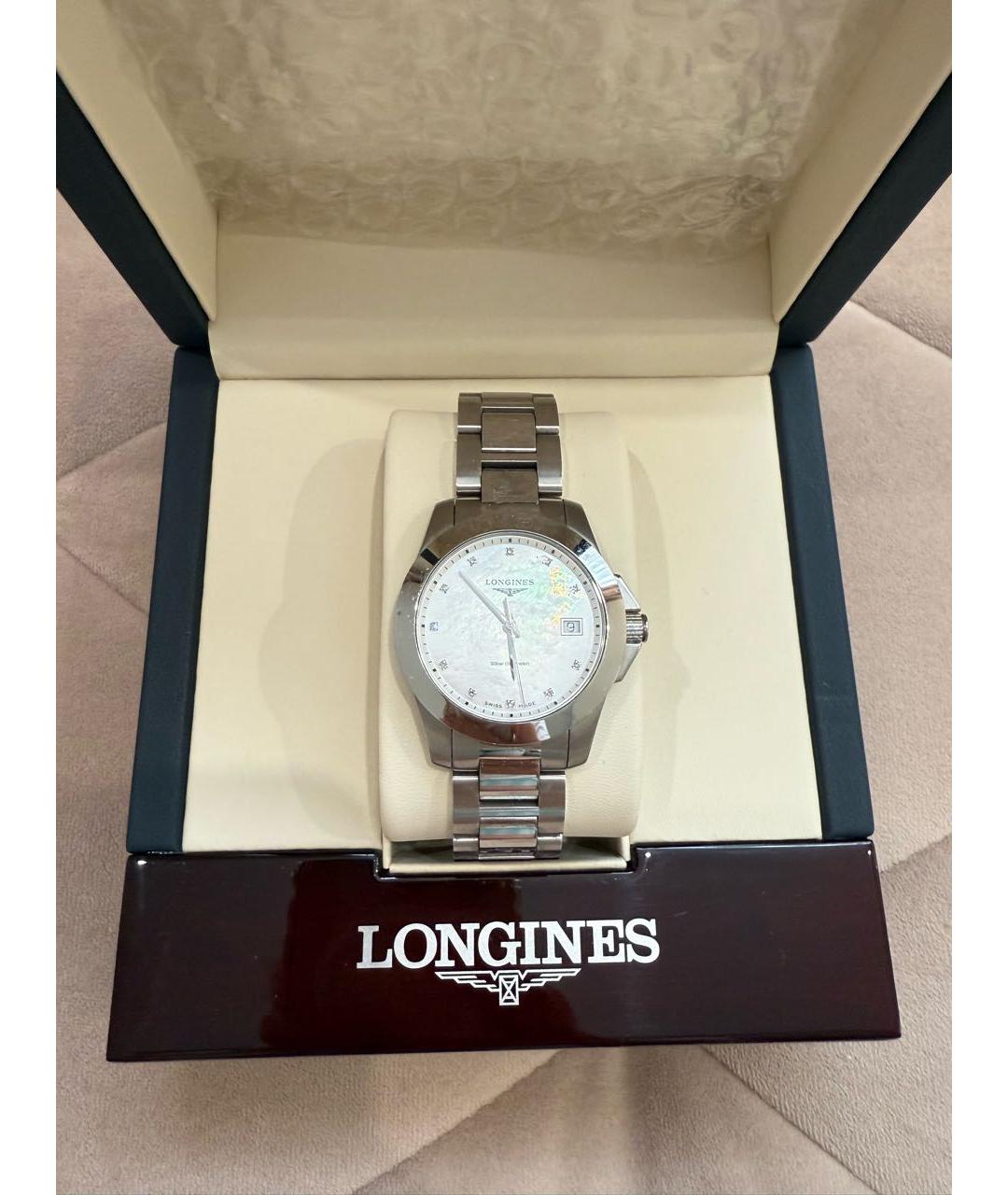 LONGINES Серебряные серебряные часы, фото 5