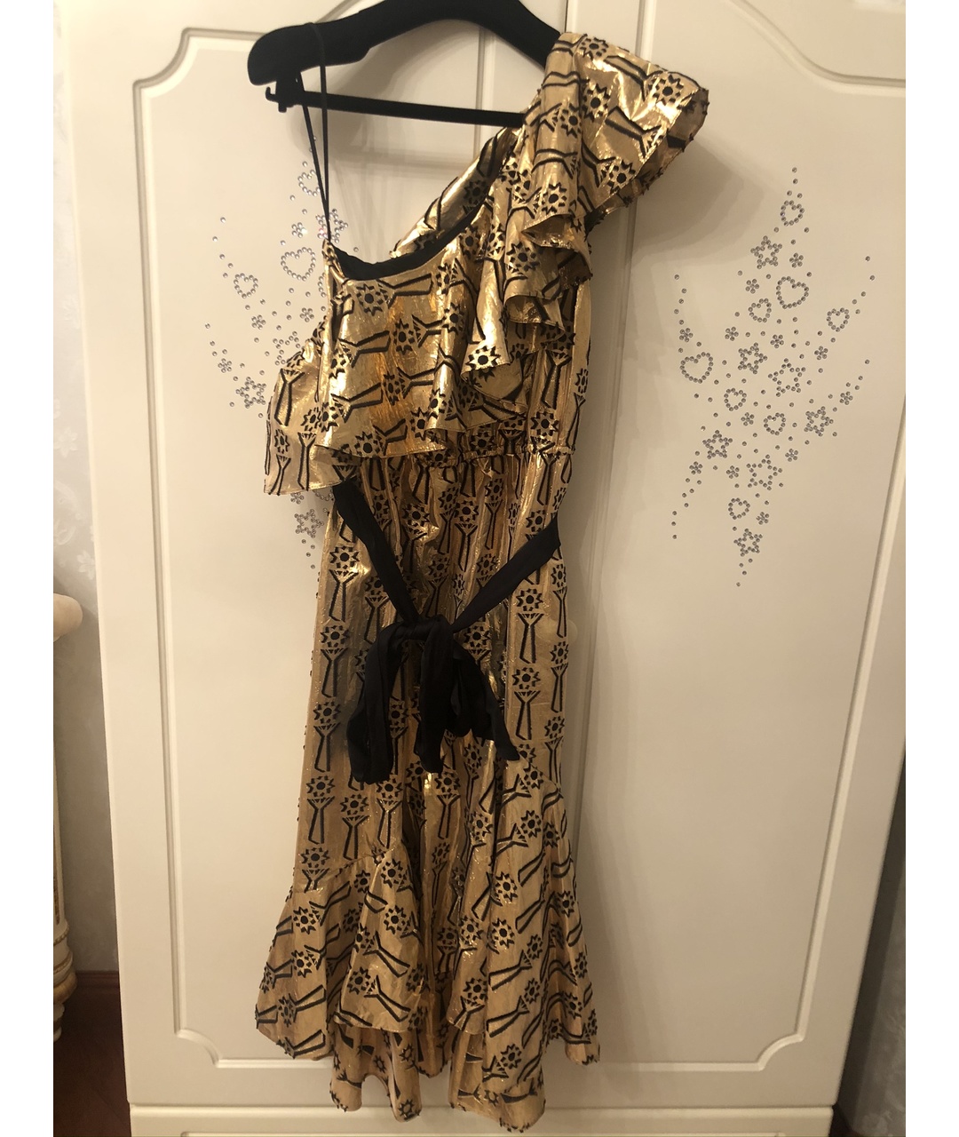 TEMPERLEY LONDON Золотое вискозное коктейльное платье, фото 2