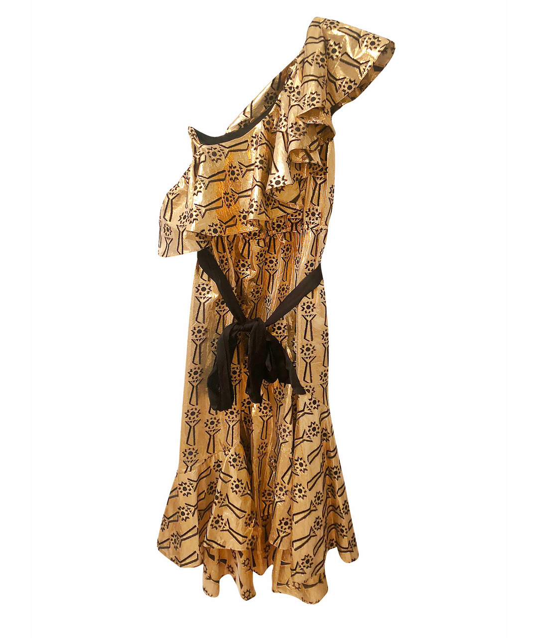 TEMPERLEY LONDON Золотое вискозное коктейльное платье, фото 1