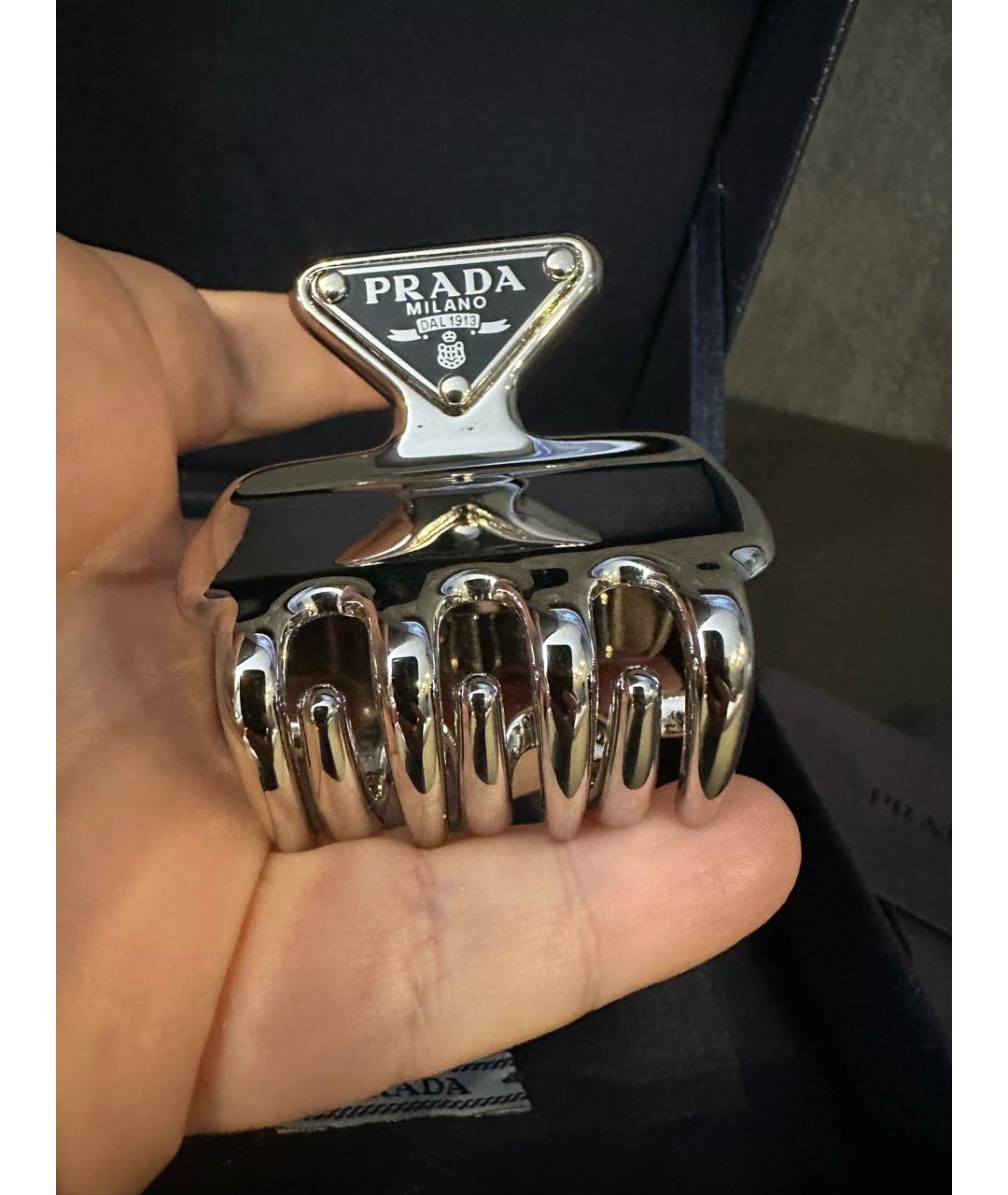 PRADA Серебряная заколка, фото 4