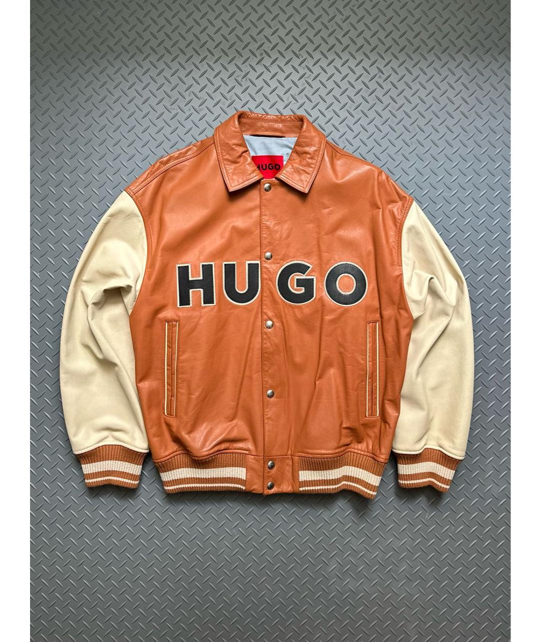 HUGO BOSS Бежевая кожаная куртка, фото 8