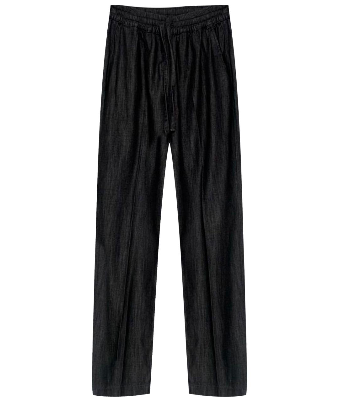MAX MARA Черные хлопковые брюки узкие, фото 1