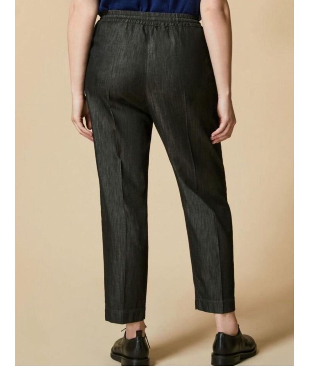 MAX MARA Черные хлопковые брюки узкие, фото 5