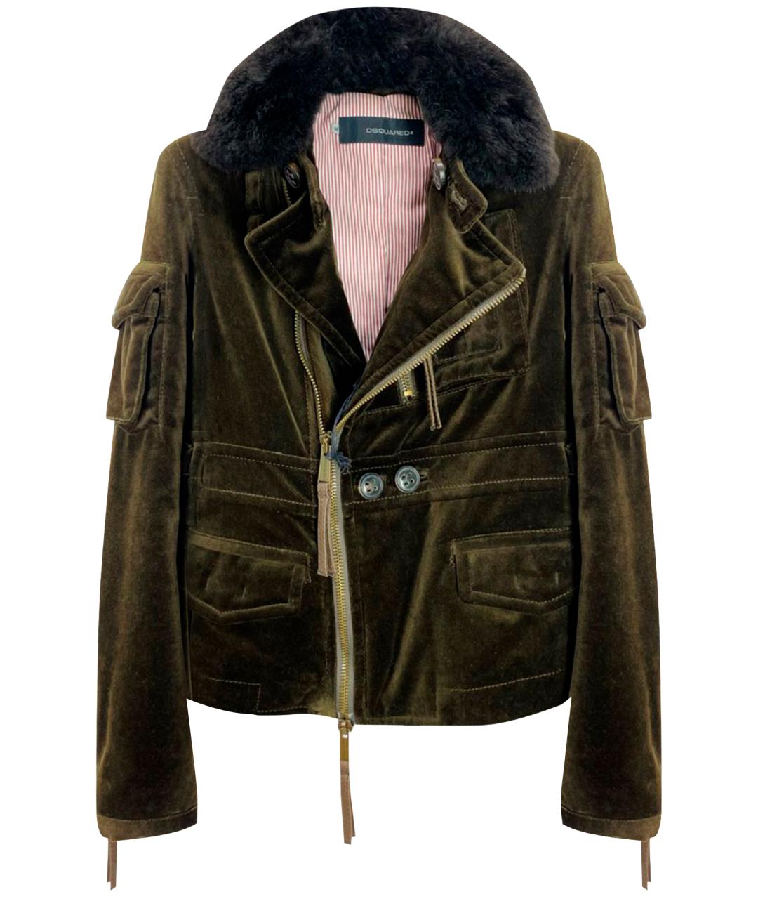 DSQUARED2 Хаки хлопковая куртка, фото 1